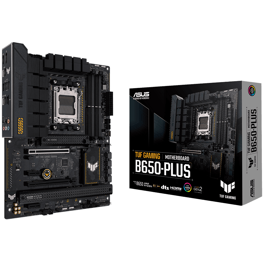 ASUS TUF GAMING B650-PLUS AM5 ATX gaming MB - AMD B650 4xDIMM DDR5 3xM.2 4xSATA PCIe 4.0 2.5Gb Ethernet 1xDisplayPort 1xHDMI with Aura Sync support