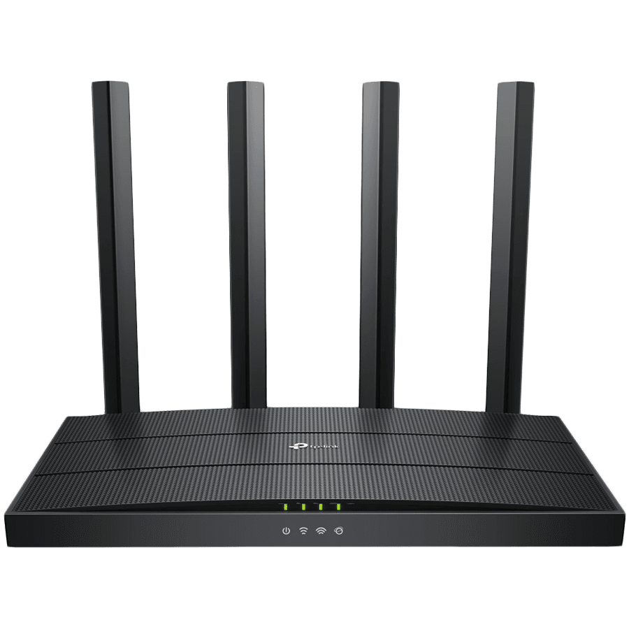 TP-Link Archer AX12 AX1500 Dual-Band Wi-Fi 6 Router, 300 Mbps at 2.4 GHz + 1201Mbps at 5 GHz, 4× Antennas, 1GHz Dual Core CPU, 1× G WAN Port + 3× G LAN Ports, 1024-QAM, OFDMA,Tether App,WPA3,AP Mode,IPv6 Support,IPTV, Beamforming,VPN server