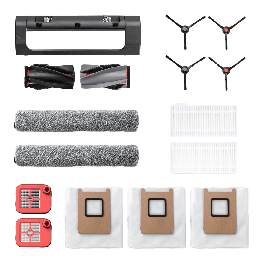 Anker, eufy Accessories Package MixedColor for C28 includes: Side Brush x2, Roller Brush and Brush Guard x1, Dust Bag x3, Roller Mop x2, Replacement Filters x2