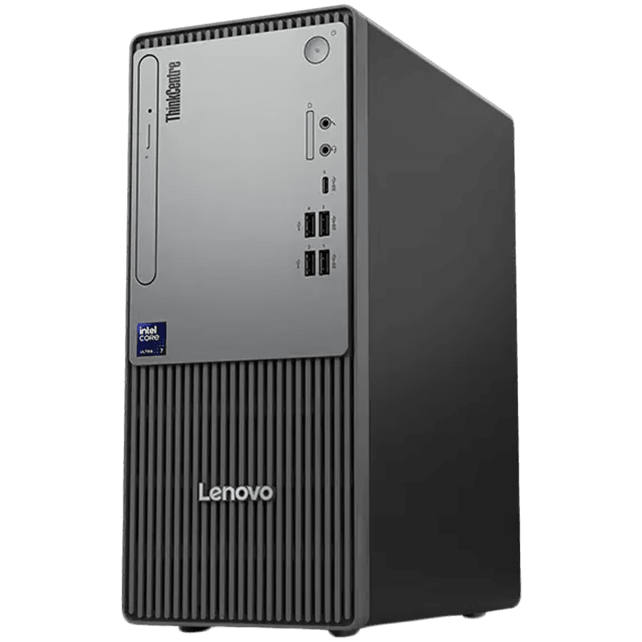 ThinkCentre Neo 50t Gen 6, Intel Core Ultra 7 265, 16GB DDR5, 512GB SSD, Front: 1x USB-C, 2x USB-A 3.2, 2x USB-A 2.0, Rear: 2x USB-A 3.2, 2x USB-A 2.0, HDMI, DP, VGA, RJ-45, WiFi 6, BT5.2, BH Kyb + Mouse, 260W 90%, No OS, 3Yr