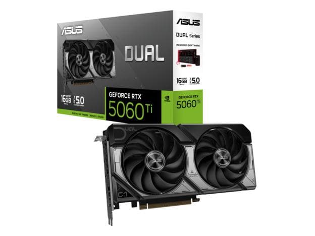 ASUS VGA DUAL-RTX5060TI-O16G 16GB GDDR7 OC Edition,128-bit 3x DP, 1x HDMI