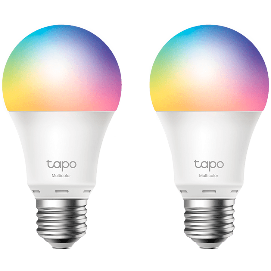 TP-Link Tapo L530E Smart Wi-Fi Light Bulb, Multicolor, 2.4 GHz, IEEE 802.11b/g/n, E27 Base, 220–240 V, 50/60 Hz, 2,500 K – 6,500 K, Multicolor, No Hub Required, Voice Control (works with Amazon Alexa and Google Assistant), Remote Control, 2 PACK
