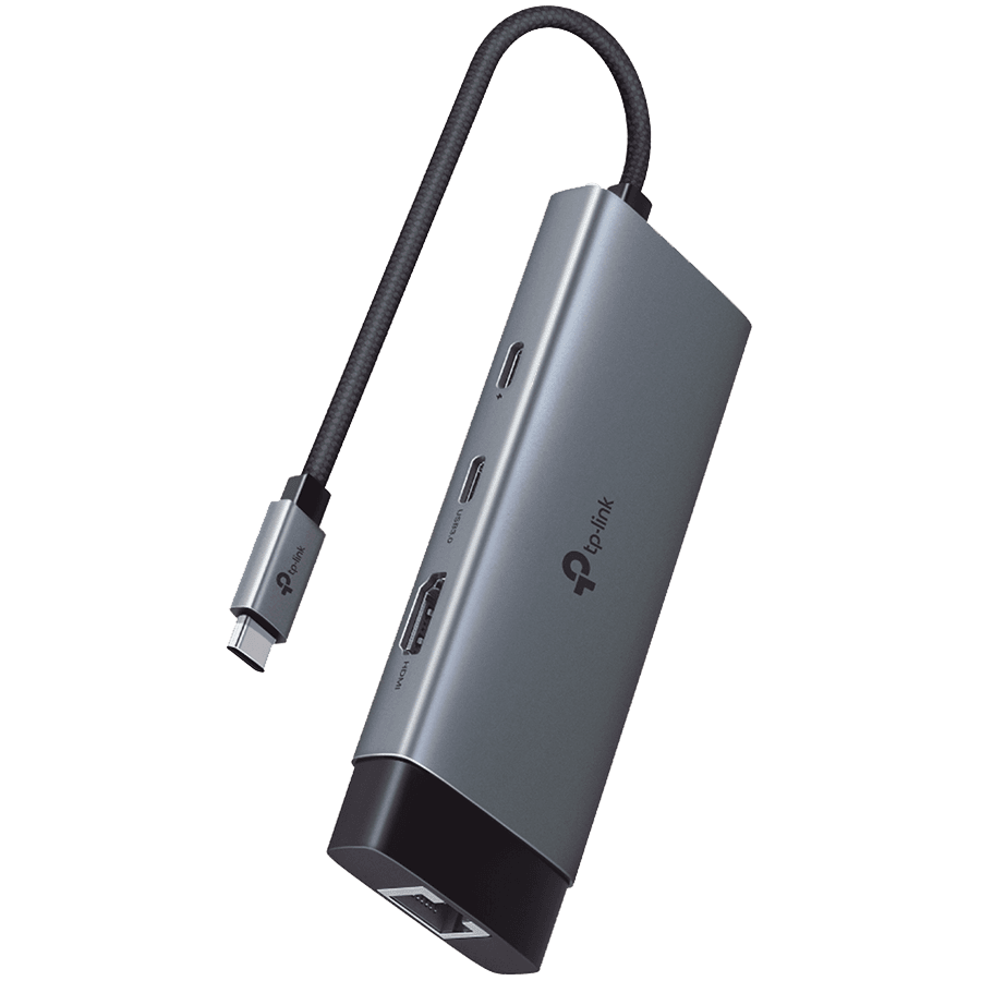 TP-Link UH6120C USB Type-C 6-Port Hub, 1 x USB-C Connector,1 x HDMI 4K 60Hz Port,1 x USB-C PD 100W Port,1 x RJ45 1000Mbps Port,2 x USB-A 3.0 Ports,1 x USB-C 3.0 Port, Plug and Play, Self-storage for Connector, Fast Heat Dissipation, Flexible and Durable