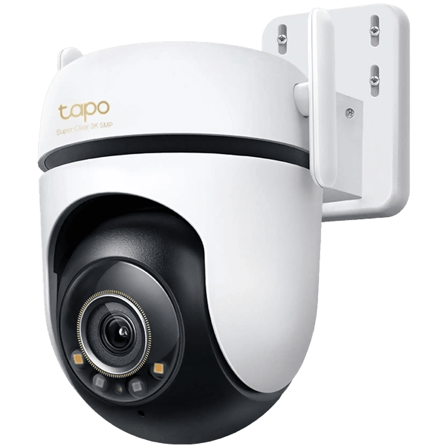 TP-Link Tapo C530WS Outdoor Pan/Tilt Security Wi-Fi Camera, 3K 5MP (2880x1620), 2.4 GHz, 2 x External Antennas, 1 x Ethernet Port, Horizontal 360, Pan/Tilt, Starlight Color Night Vision, Smart AI Detection and Notifications (motion, people, pets,..)