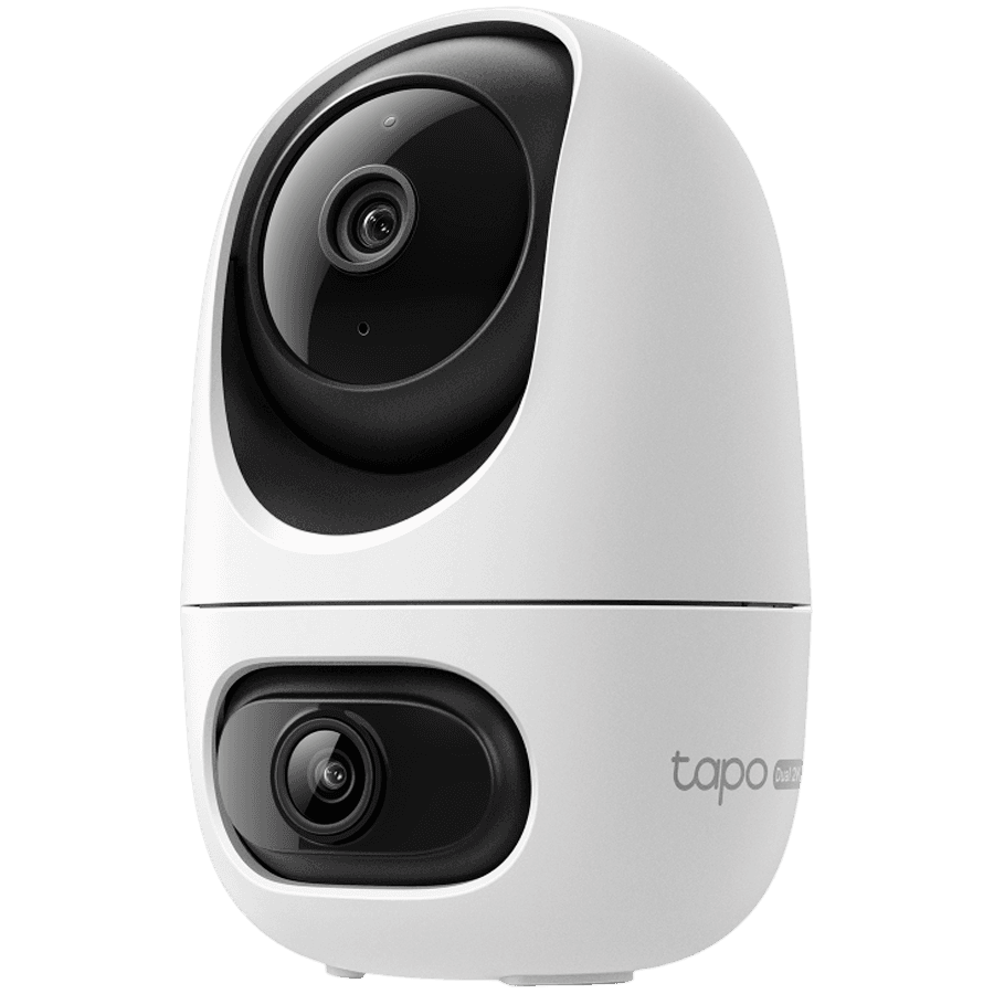 TP-Link Tapo C245D Dual Lens Pan/Tilt Security Camera, 2K (2304x1296) and 2K (2304x1296), 2.4 GHz, Dual Lens, Pan/Tilt, Smart AI Detection and Notifications, AI Smart Tracking, Sound and Light Alarm, Remote Control, Two-Way Audio