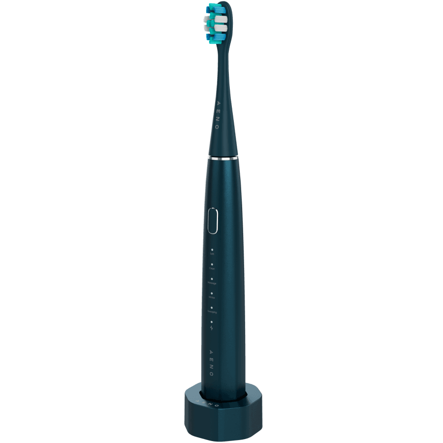 Wireless Tooth Brush, Navy Blue, 3 Brush Heads, 1400mAh, Function: Soft, Clean, Massage, White, Sweep